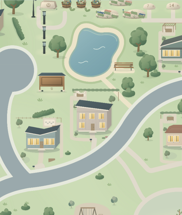 Neighborhood close-up