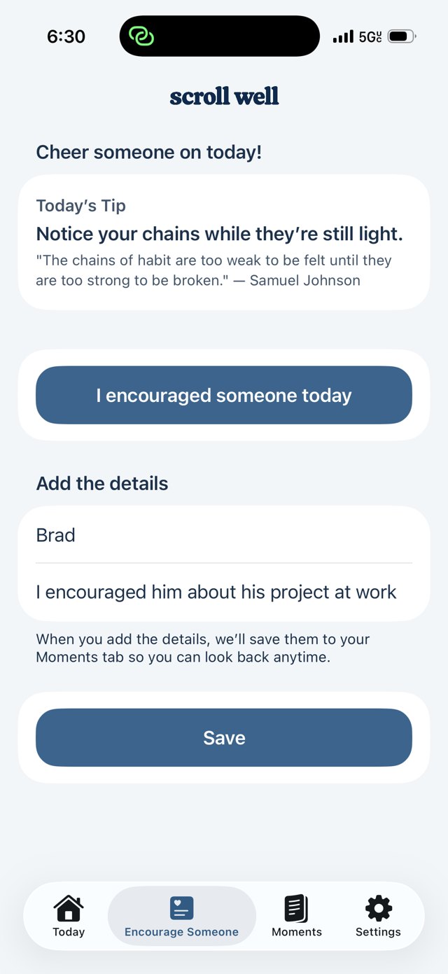 Encourage screen